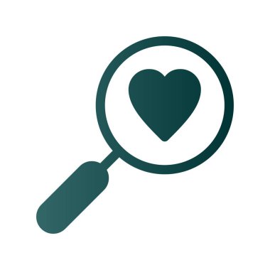 Sevgi Kabartması Gradyan Vektör Simgesi Tasarımı