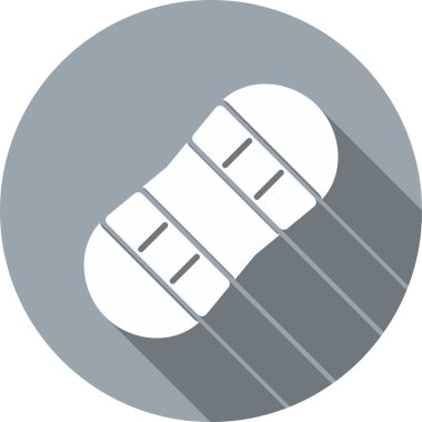 Snowboard Glyph Çember Vektör Simgesi Tasarımı