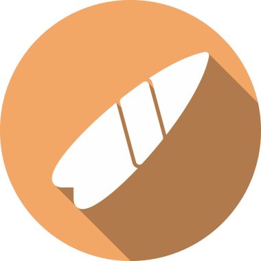 Sörf tahtası Glyph Çember Vektör Simgesi Tasarımı