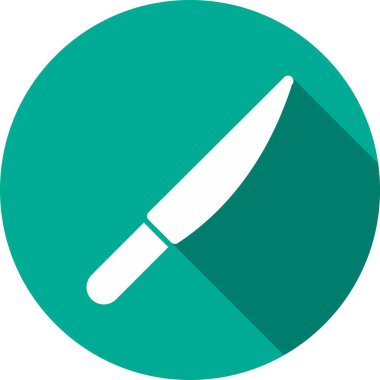 Bıçak Kabartma Çemberi Vektör Simgesi Tasarımı