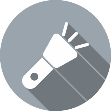 Flash Light Glyph Çember Vektör Simgesi Tasarımı