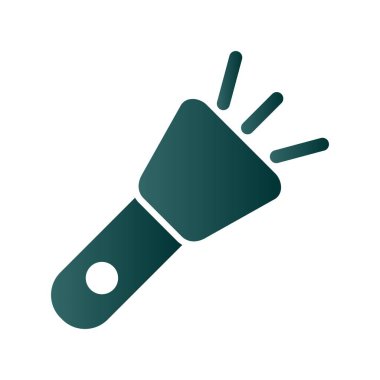 Flash Light Glyph Gradyan Vektör Simgesi Tasarımı