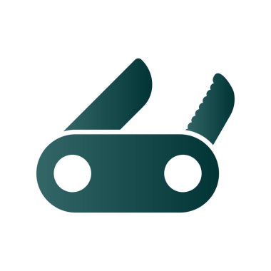 İsviçre Ordusu Çakısı Gradyan Vektör Simgesi Tasarımı