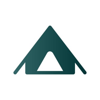 Çadır Kabartma Gradyan Vektör Simgesi Tasarımı