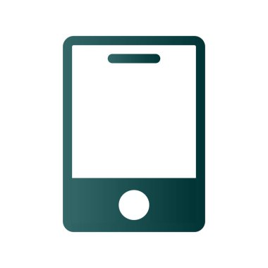 Akıllı telefon Glyph Gradyan Vektör Simgesi Tasarımı