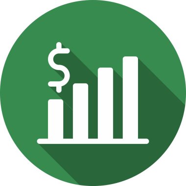 Çubuk Grafiği Çember Vektör Simgesi Tasarımı