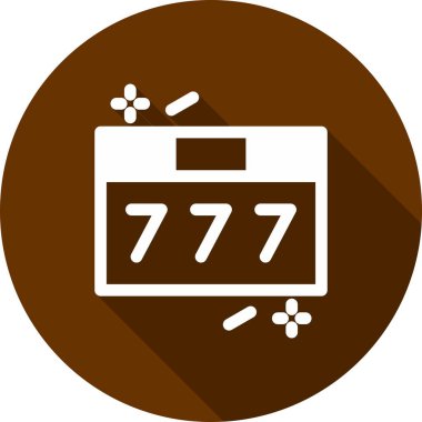 Yedi Kabartma Çember Vektör Simgesi Tasarımı