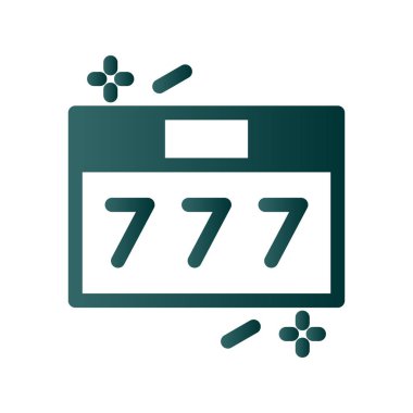 Yedi Kabartma Gradyan Vektör Simgesi Tasarımı