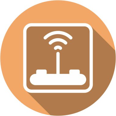 wifi Glyph Çember Vektör Simgesi Tasarımı
