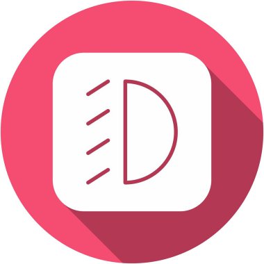 Kabartma Çemberi Vektör Simgesi Tasarımı Üzerine Işık