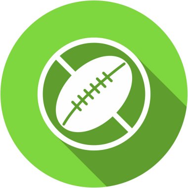 Rugby Kabartma Çemberi Vektör Simgesi Tasarımı