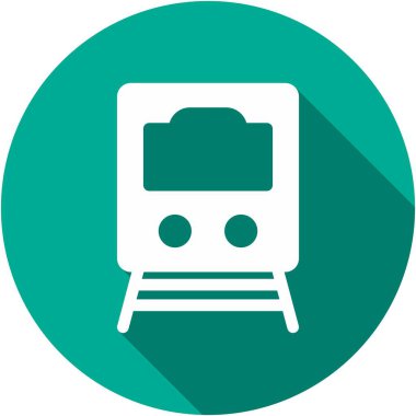 Tren Kabartma Çemberi Vektör Simgesi Tasarımı