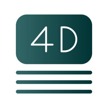 Sinema 4d Glyph Gradyan Vektör Simgesi Tasarımı