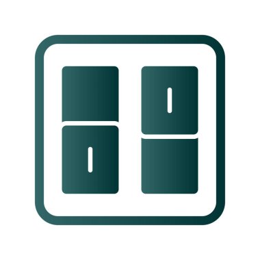 Kapalı Kabartma Gradyan Vektör Simgesi Tasarımı