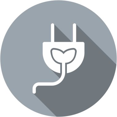 Sürdürülebilir Enerji Kabartma Çemberi Vektör Simgesi Tasarımı