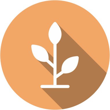 Bitki Kabartma Çemberi Vektör Simgesi Tasarımı