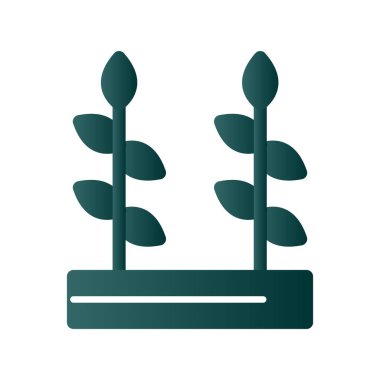 Çiftlik Kabartması Gradyan Vektör Simgesi Tasarımı