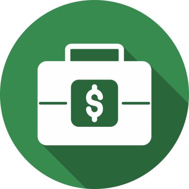 Evrak çantası Glyph Çember Vektör Simgesi Tasarımı