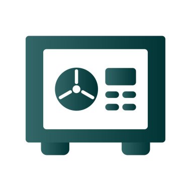 Güvenli Kutu Gradyan Vektör Simgesi Tasarımı