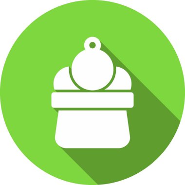 Icecream Glyph Çember Vektör Simgesi Tasarımı