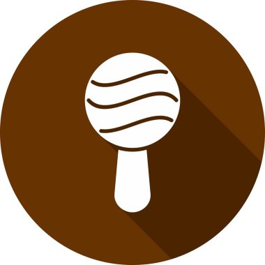 Maracas Glyph Çember Vektör Simgesi Tasarımı