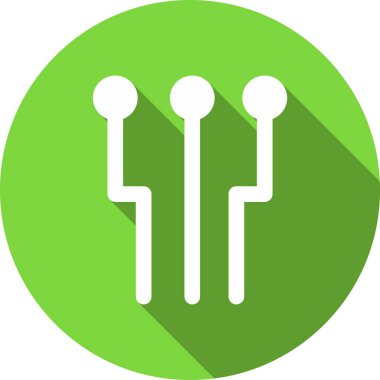 Devre Kabartma Çemberi Vektör Simgesi Tasarımı