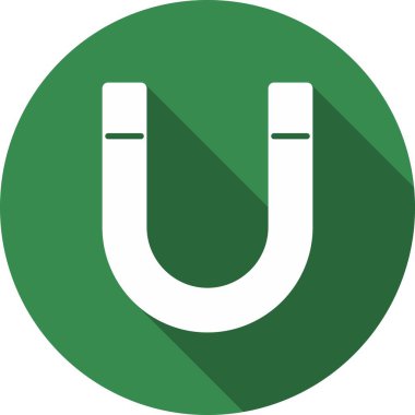 Mıknatıs Kabartma Çemberi Vektör Simgesi Tasarımı