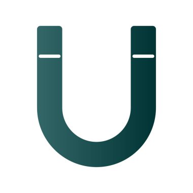 Magnet Glyph Gradyan Vektör Simgesi Tasarımı