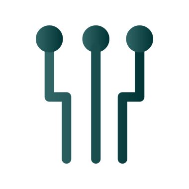 Devre Kabartma Gradyan Vektör Simgesi Tasarımı