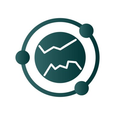 Glyph Gezegeni Gradyan Vektör Simgesi Tasarımı