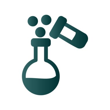 Deney Kabartması Gradyan Vektör Simgesi Tasarımı