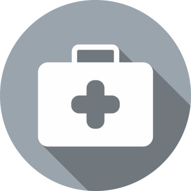 İlk Yardım Kit Glyph Çember Vektör Simgesi Tasarımı