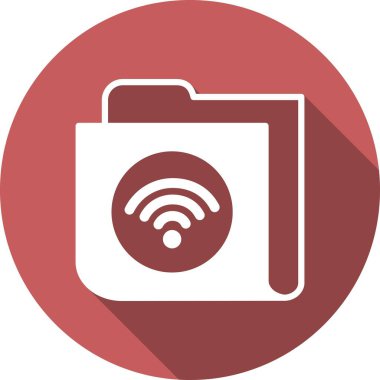 Wifi Dizini Kabartma Çemberi Vektör Simgesi Tasarımı