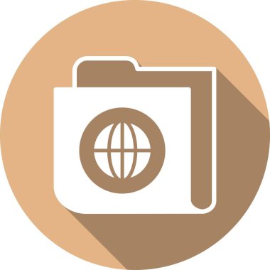 Tarayıcı Dizini Glyph Çember Vektör Simgesi Tasarımı