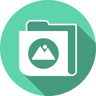 Galeri Dizini Kabartma Çemberi Vektör Simgesi Tasarımı