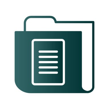 Belge Dizini Glyph Gradyan Vektör Simgesi Tasarımı