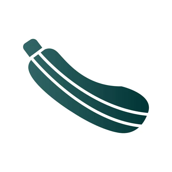 Icona Vettoriale Del Glifo Delle Zucchine Gradiente Desig — Vettoriale Stock