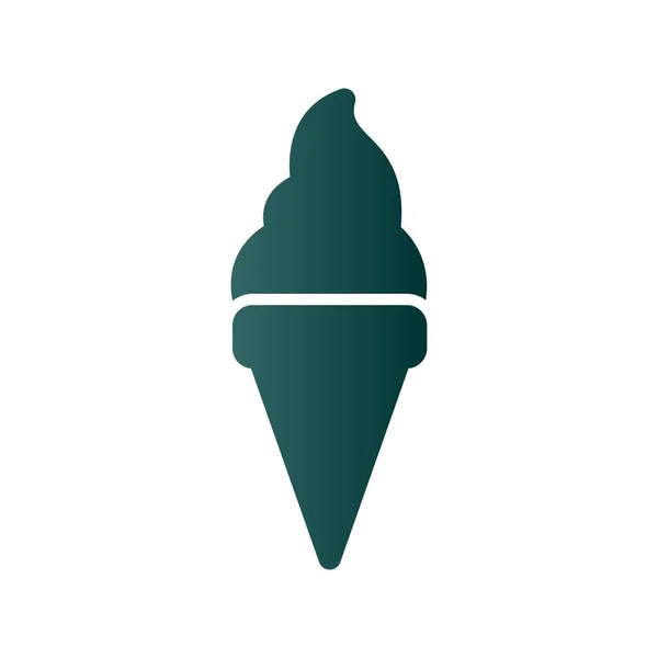 冰淇淋锥形冰晶梯度矢量Icon设计 — 图库矢量图片