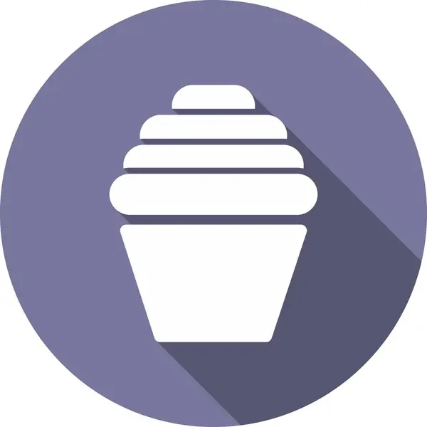 Cupcake Glyph Circle Vector Icon Desig — Vector de stock