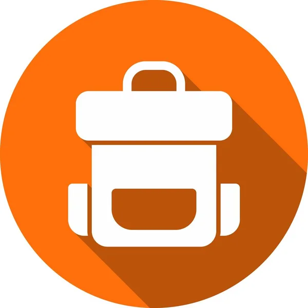 Back Pack Glyph Circle Vector Icon Desig — Vector de stock