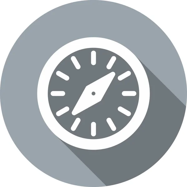 Kompass Glyph Circle Vector Icon Desig — Stockvektor