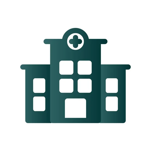 Hospital Glyph Gradient Vector Ícone Desig —  Vetores de Stock