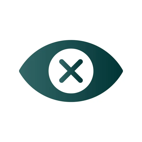 Blind Eye Glyph Gradient Vector Icon Desig — Stockový vektor