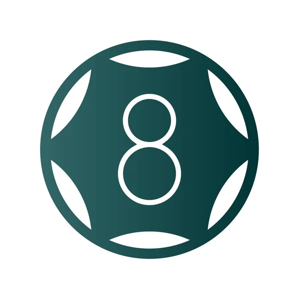 Ball Glyph Gradient Vector Icon Desig — Stockový vektor