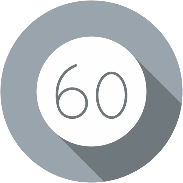 Tempolimit Glyph Circle Vector Icon Desig — Stockvektor