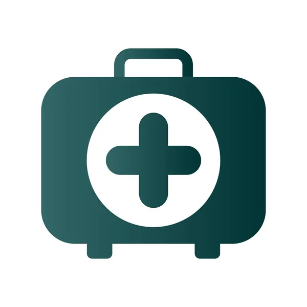 First Aid Kit Glyph Gradient Vector Icon Desig — Stock Vector