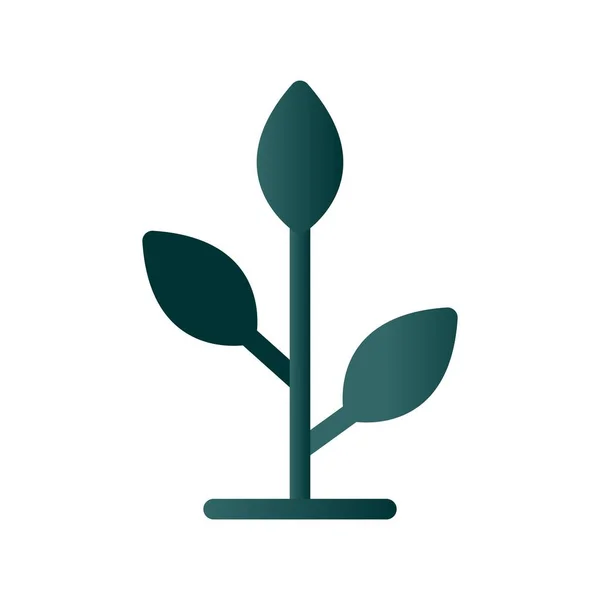 Plantglyph Gradiënt Vectoricoon Ontwerp — Stockvector
