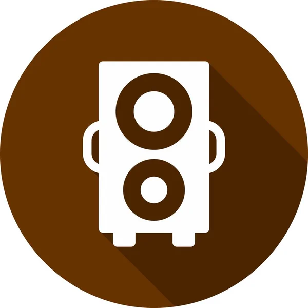 Speaker Glyph Circle Vector Icon Design — ストックベクタ