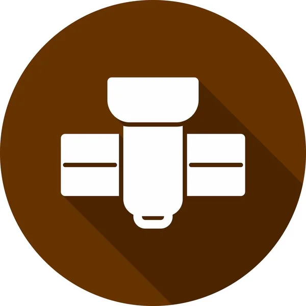 Satelliten Glyphen Kreis Vektor Icon Design — Stockvektor