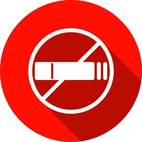 Καπνίζοντες Glyph Circle Διάνυσμα Σχεδίαση Εικονιδίου — Διανυσματικό Αρχείο